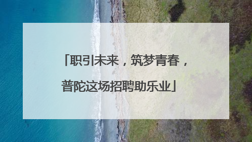 职引未来，筑梦青春，普陀这场招聘助乐业
